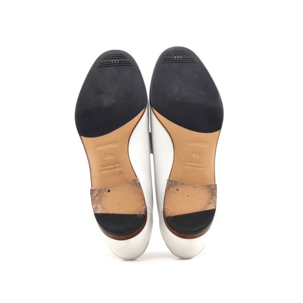 Hermes Women's Royal Loafers Leather White - Picture 4 of 6